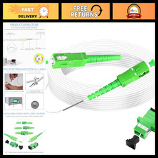 10m Armored Fiber Optic Cable SC/APC to SC/APC OS2 Simplex 9/125μm FTTH Patch Co picture