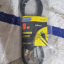 Bergen PS313163 3ft SJTW 16/3 Power Cord 3-Prong to 3-Prong Black picture