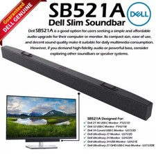 Genuine Dell Slim Sound bar Speaker SB521A U2421E P2721Q P3221D P3421W MRNJR picture