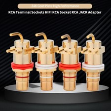 4PCS RCA Socket HIFI RCA Terminal Sockets 24K Gold Plated RCA Jack Adapter picture