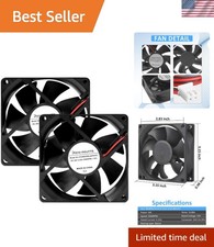 24V DC 80mm Cooling Fan - Silent Operation and Easy 2-Pin Connection - 2-Pack picture