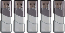 64GB Turbo Attaché 3 USB 3.0 Flash Drive, Silver (Pack of 5) picture
