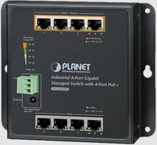 Planet WGS-804HPT Industrial 8-port w/ 4 Port PoE+ Wall Mounted Managed Switch picture