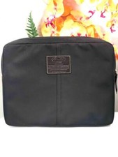 COACH Black Nylon Slim Padded Wide Laptop Tech Zip Case #70130 picture