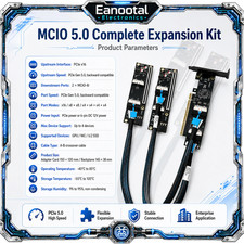 PCIe Gen5 x16 to MCIO 8i Adapter Kit Dual PCIe x16 Backplane Board 500mm Cable f picture