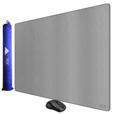 40x24 Inch Grey PU Leather XXL Large Mouse Pad Computer Desk Mat Protector picture
