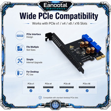 Dual 19Pin USB 3.0 PCIe Expansion Card 5Gbps Internal Header Adapter for Desktop picture