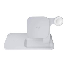 WHITE - LOGITECH POWERED 3-IN-1 DOCK, WIRELESS CHARGING DOCK picture