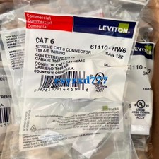 Qty50 NEW For Leviton 61110-RW6 Cat 6 Keystone jack Gigabit RJ45 White picture