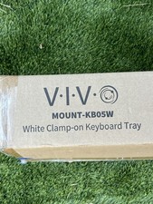 VIVO White Extra Sturdy Clamp-on Computer Keyboard & Mouse Under Desk Tray picture