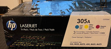 HP 305A 3 Pack Color Toner Set Cyan Magenta Yellow  Sealed Same Day Shipping picture