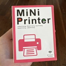 Mini Portable Thermal Printer Pocket Printer Wireless - Pink Cat -  picture