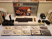 Commodore VIC-20 Computer w/Original Box, 6 Games, 2 Joysticks, Paddles, AC Plug picture