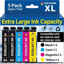 5 Pack 232XL T232XL Ink Cartridges for Epson 232 WF-2930 WF-2950 XP-4200 XP-4205 picture
