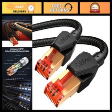 High-Speed Cat 8 Ethernet Cable 40FT, 40Gbps LAN Network RJ45, Nylon Braided, Go picture