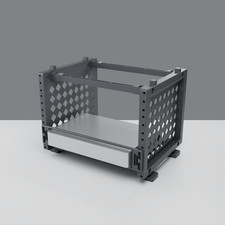 10 Inch Rack Shelf 1U Vented Cantilever Tray Universal Mini Server Cabinet Black picture