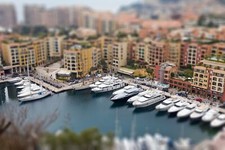 Landscape architecture house tilt shift town trees water Custom Gaming Mat Desk picture