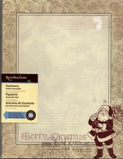 New - Merry Christmas Jolly Santa Claus Theme Computer Letter Paper - 50 Sheets  picture