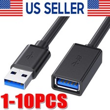 USB3.0 Extension Cable High Speed Extender Cord Adapter TypeA Male to Female LOT picture