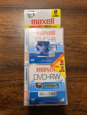 Maxell Camcorder DVD-R/DVD-RW Combo Pack 8 Disc 4.7GB 2x Recordable picture