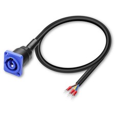 PowerCon Input Female Panel Mount to Y Spade Plug Cord 20A/250V 3 Pin AC picture