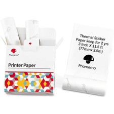 Phomemo 80mm White Square Adhesive Thermal Paper Sticker for Phomemo M03 Printer picture