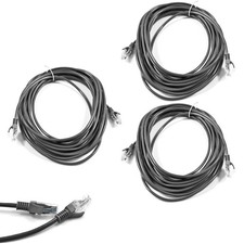 3X 50FT CAT5 CAT5E RJ-45 ETHERNET NETWORK PATCH CABLE GREY HIGH SPEED INTERNET picture