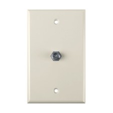 Construct Pro Wall Plate with Single F-81 Connector (Light Almond) picture