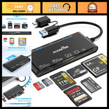 7-in-1 Multi Card Reader USB 3.0 & USB-C for SD Micro SD CF MS xD Cards - Window picture