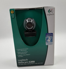 Logitech C250 Webcam USB 1.3MP Photos, Built-In Microphone New In Box Sealed picture
