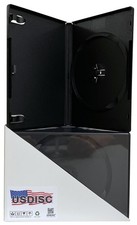 USDISC DVD Cases Standard 14mm Premium, Single 1 Disc (Black) Lot picture