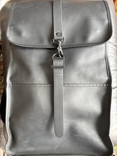 RAINS Waterproof Backpack Tall – Black VGC Sleeve For 15” Laptop picture