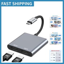 4K USB C to Dual HDMI Splitter - Effortlessly Connect Dual Monitors with Ease picture
