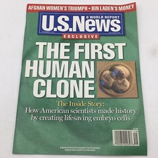 US News & World Report Exclusive 2001 1st Human Clone, Lifesaving Embryo Cells picture