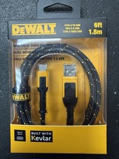 DeWalt USB-C to USB-C Reinforced Braided Cable 6 ft. Made w/ Kevlar DXMA1311348 picture