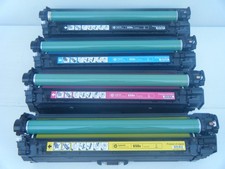 Full Set of Partial hp 650A color ink cartridges for Enterprise M750 Printer picture