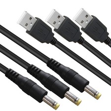 SIOCEN 3 Packs 4FT USB 2.0 A Male to DC 4.0mm x 1.7mm 5 Volt 4 feet, black picture