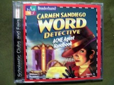 Broderbund Carmen Sandiego WORD DETECTIVE ACME Agent Handbook CD-ROM Ages 6 -14 picture