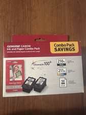 Canon 210XL Black 211XL Color 4x6 Paper Combo Pack Lot  NEW SEALED Genuine picture
