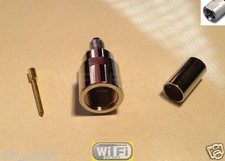 1 x FME Male with Male pin crimp RG58 RG142 RG400 LMR195 cable RF Connector USA picture