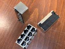 RJ45 8P8C Female 8 Port PCB Mounting Modular Jack Ethernet Network Connector 2x4 picture