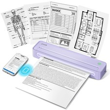 D90E Inkless Portable Thermal Printer for Travel, Purple 1pack picture