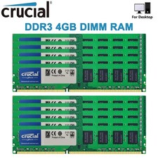 Crucial DDR3 40GB 10x4GB 1600MHZ 1.5V 240-Pi Non-ECC DIMM Desktop Memory RAM KIT picture