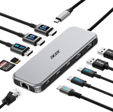 Acer Laptop Docking Station 3 Monitors, 11-in-1 USB C Docking Station with 8K DP picture