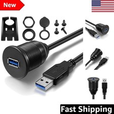 Durable USB 3.0 Flush Mount Extension Cable - 1 Meter for Dashboard Installation picture
