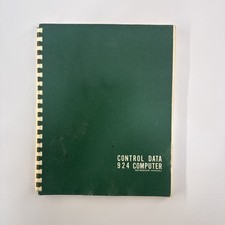 1963 Control Data 924 Computer Reference Manual CDC Vintage Mainframe picture