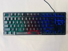 USB Gaming keyboard. Rainbow led lights gamer pc teen Fortnite Minecraft  picture