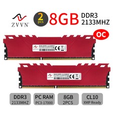 16GB 2x 8GB DDR3 2133MHz OC PC3-17000U CL10 240Pin DIMM Desktop Memory ZVVN RED picture