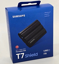Samsung T7 Shield 1TB Black Portable External SSD 1050MB/s Windows macOS picture