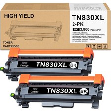 2PK TN830XL Toner With Chip for Brother TN830 XL DCP-L2647DW HL-L2405W L2640DW picture